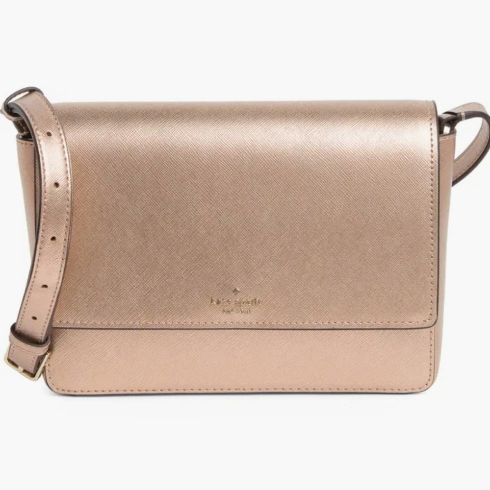 Kate Spade Cove Street Convertible Crossbody Bag Handbag Rose Gold Metal… - Picture 1 of 12